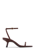 Load image into Gallery viewer, Karolay Ankle Strap Mid Heels - Brown
