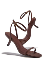 Load image into Gallery viewer, Karolay Ankle Strap Mid Heels - Brown