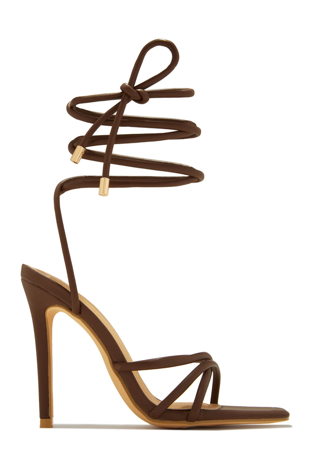 Load image into Gallery viewer, Holly Lace Up Strappy Heels - Nude