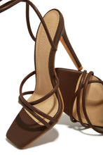 Load image into Gallery viewer, Holly Lace Up Strappy Heels - Brown