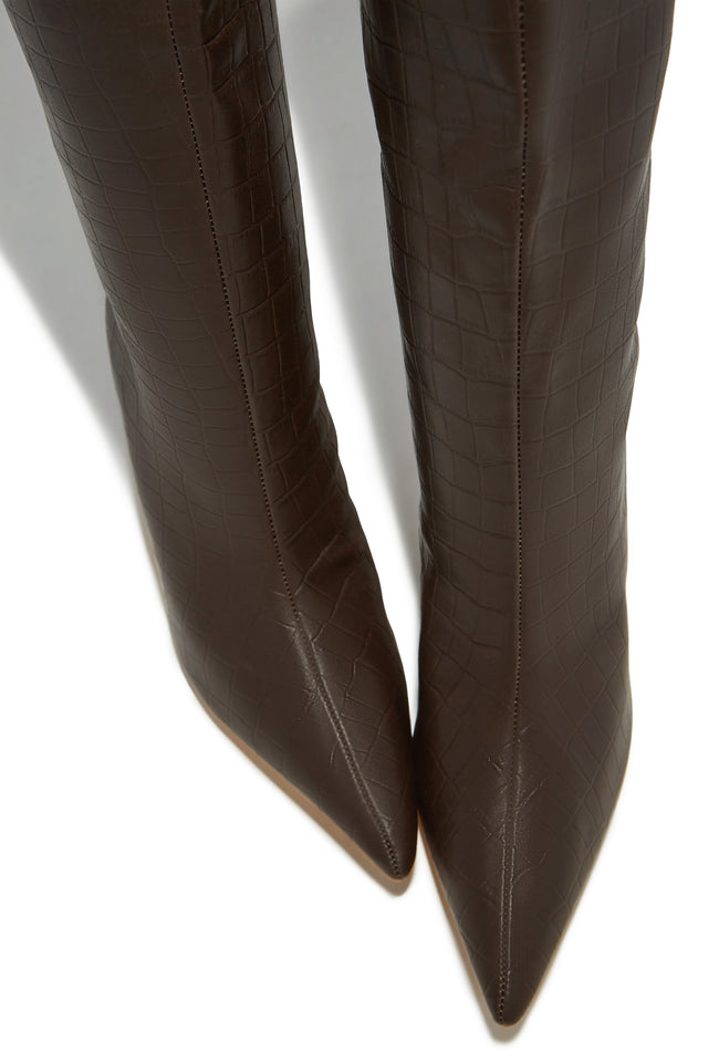 Load image into Gallery viewer, Shyla Knee High Boots - Brown