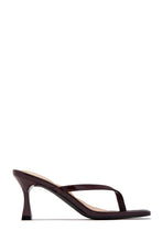 Load image into Gallery viewer, Angelie Mid Heel Mules - Brown PAT