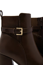 Load image into Gallery viewer, Helene Platform Block Heel Ankle Boots - Brown