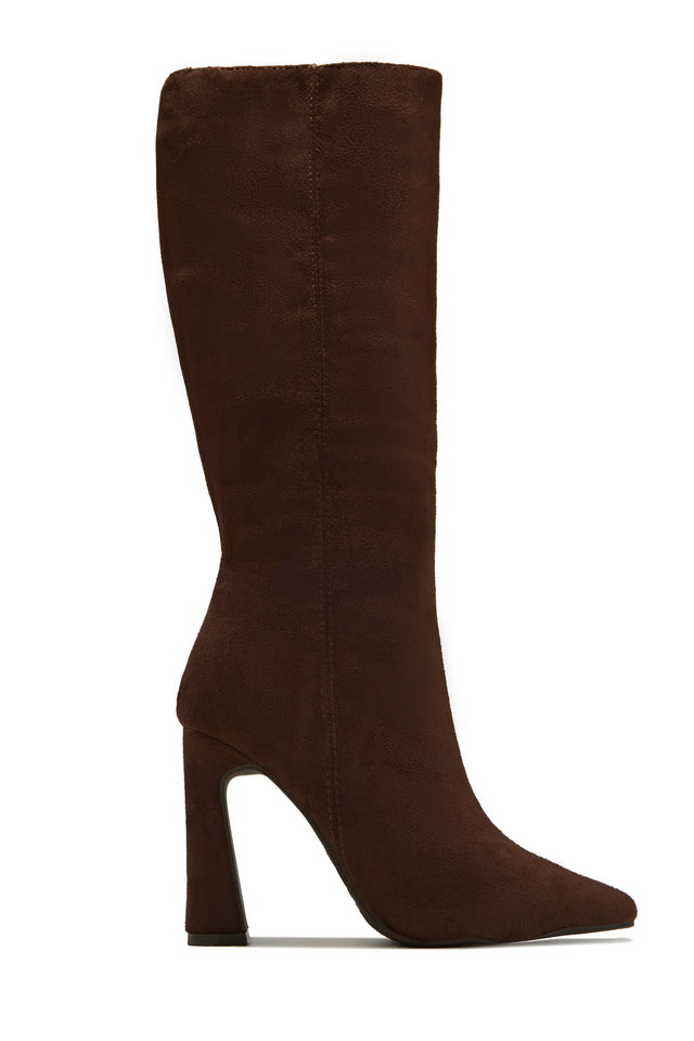 Load image into Gallery viewer, Stella Knee High Heel Boots - Brown