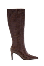 Load image into Gallery viewer, Chrissy Mid Heel Boots - Brown