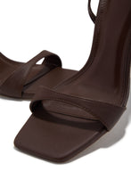 Load image into Gallery viewer, Viana Ankle Strap Mid Heels - Brown