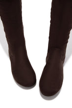 Load image into Gallery viewer, Cozy Season Flat Over The Knee Boots - Brown