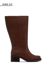 Load image into Gallery viewer, Midnight Icon Wide Fit Below The Knee Moto Boots - Brown