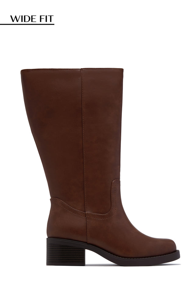 Load image into Gallery viewer, Midnight Icon Wide Fit Below The Knee Moto Boots - Brown