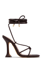 Load image into Gallery viewer, VIP Babes Lace Up High Heels - Brown