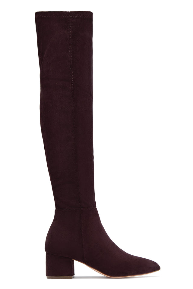 Load image into Gallery viewer, New Moon Over The Knee Block Heel Boots - Brown