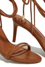 Load image into Gallery viewer, Ashantii Lace Up Mid Heels - Tan
