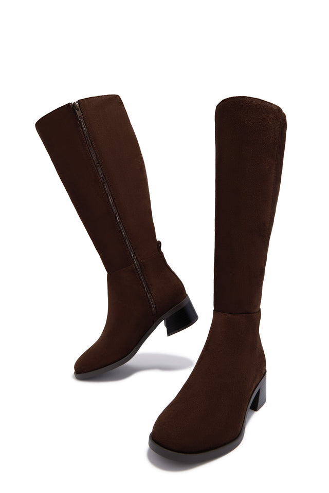 Load image into Gallery viewer, Stephany Knee High Boots - Brown Suede