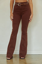 Load image into Gallery viewer, Flare Mocha Brown Jeans