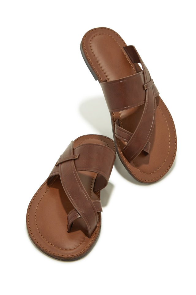 Load image into Gallery viewer, Endless Summer Flat Slip On Sandals - Tan