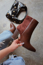 Load image into Gallery viewer, Madelyn Block Heel Ankle Boots - Brown