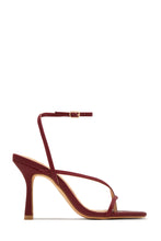 Load image into Gallery viewer, Eren Ankle Strap Heels - Wine