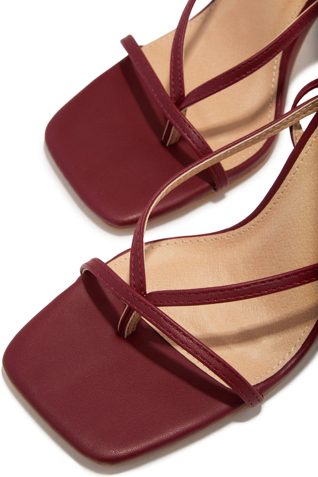 Load image into Gallery viewer, Eren Ankle Strap Heels - Wine