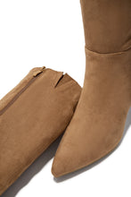 Load image into Gallery viewer, Zama Knee High Heel Boots - Camel Suede