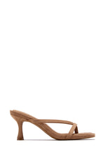 Load image into Gallery viewer, Elena Mid Heel Mules - Camel Suede