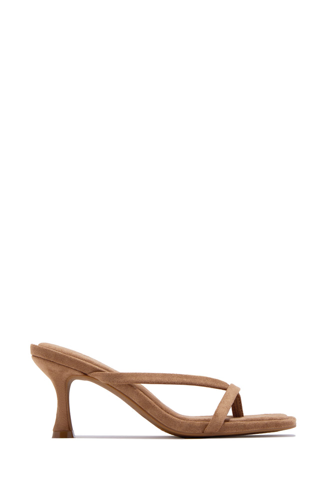 Load image into Gallery viewer, Elena Mid Heel Mules - Camel Suede