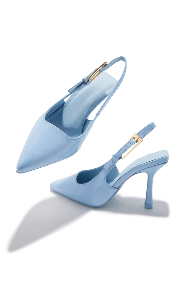 Load image into Gallery viewer, Caroline Slingback Pumps - Blue