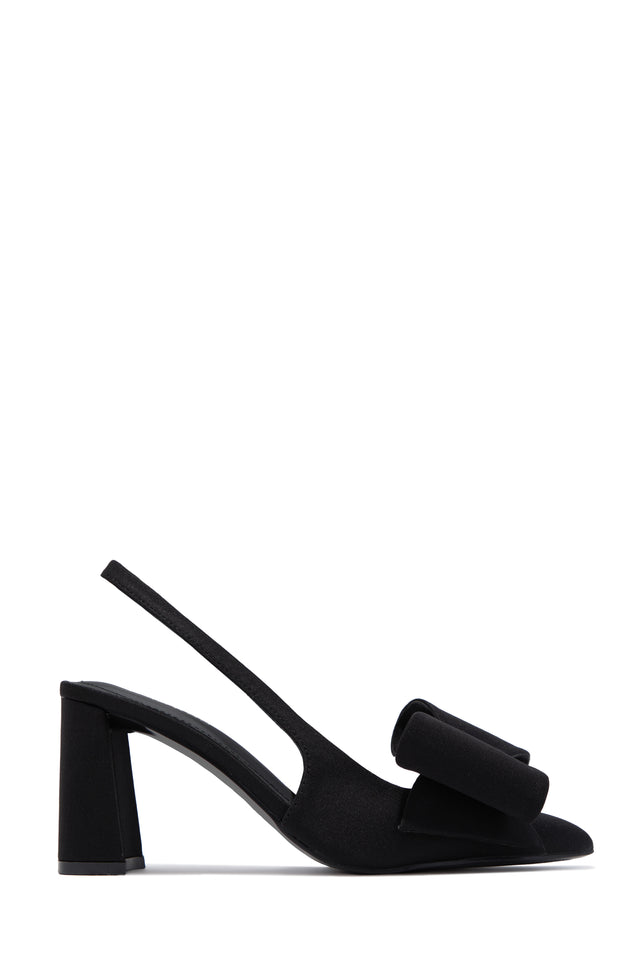 Load image into Gallery viewer, Tiffany Slingback Bow Pumps - Black