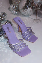 Load image into Gallery viewer, Champagne Taste Embellished High Heel Mules - Lavender