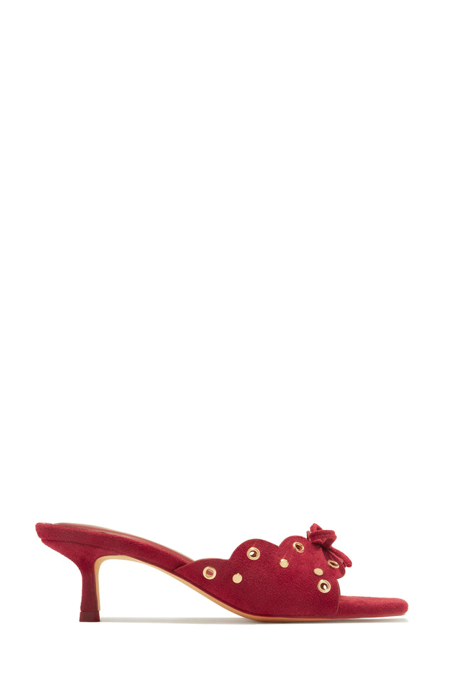 Load image into Gallery viewer, Lani Mid Heel Mules - Cherry