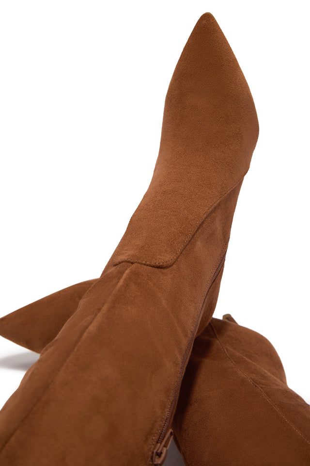 Load image into Gallery viewer, Daniella Below The Knee Heel Boots - Chestnut