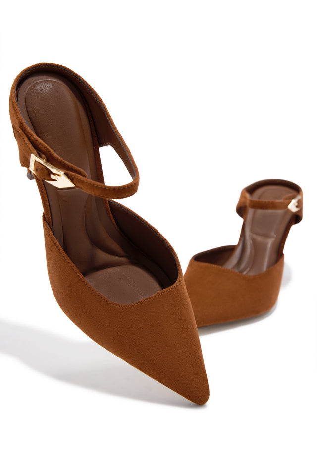 Load image into Gallery viewer, Kaley Mule Heel Pumps - Tan