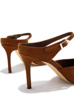 Load image into Gallery viewer, Kaley Mule Heel Pumps - Tan