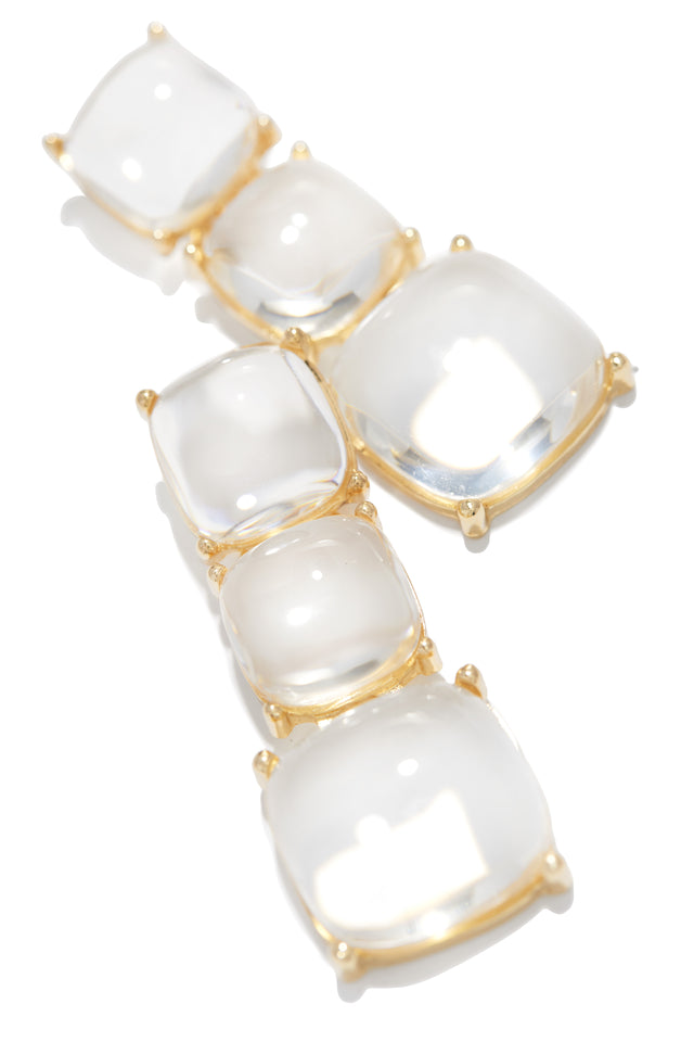 Load image into Gallery viewer, Clear Dangle Earring