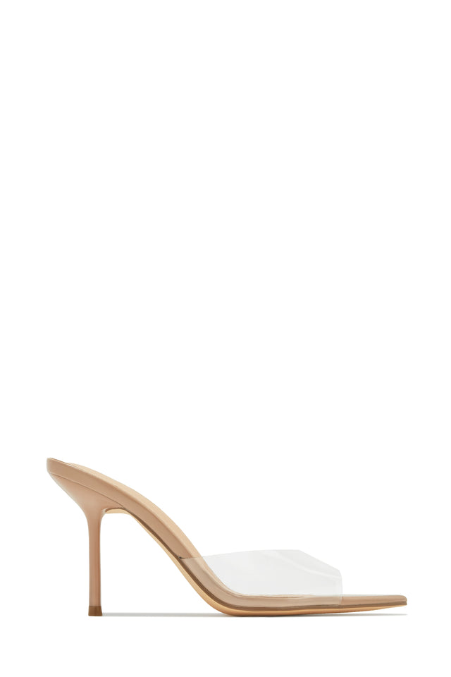 Load image into Gallery viewer, Naiya Open Pointed Toe Mule Heels - Clear