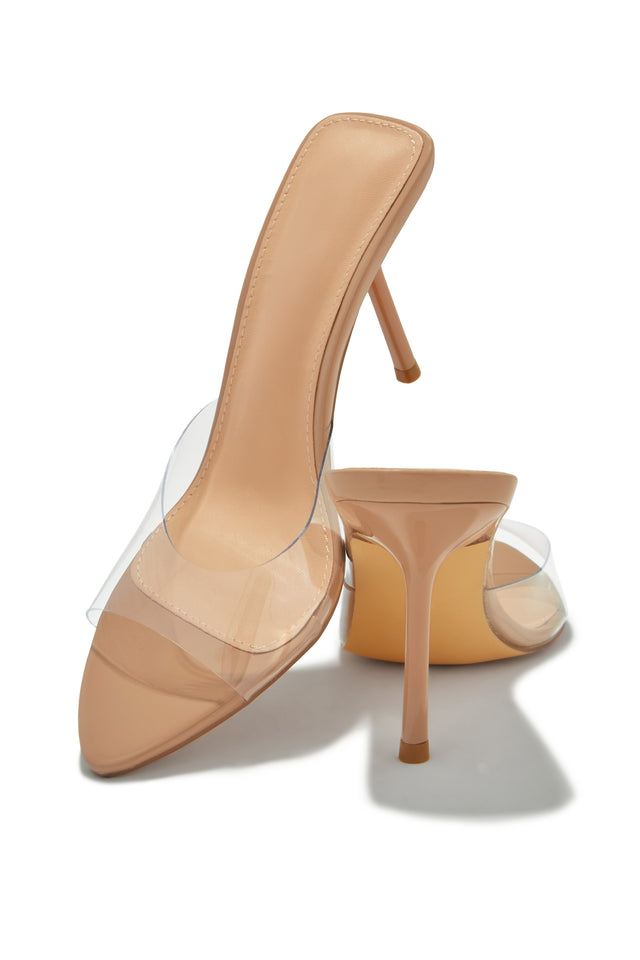 Load image into Gallery viewer, Naiya Open Pointed Toe Mule Heels - Clear