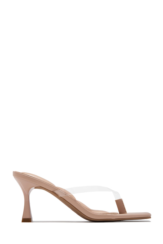 Load image into Gallery viewer, Angelie Mid Heel Mules - Clear