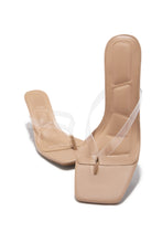 Load image into Gallery viewer, Angelie Mid Heel Mules - Clear