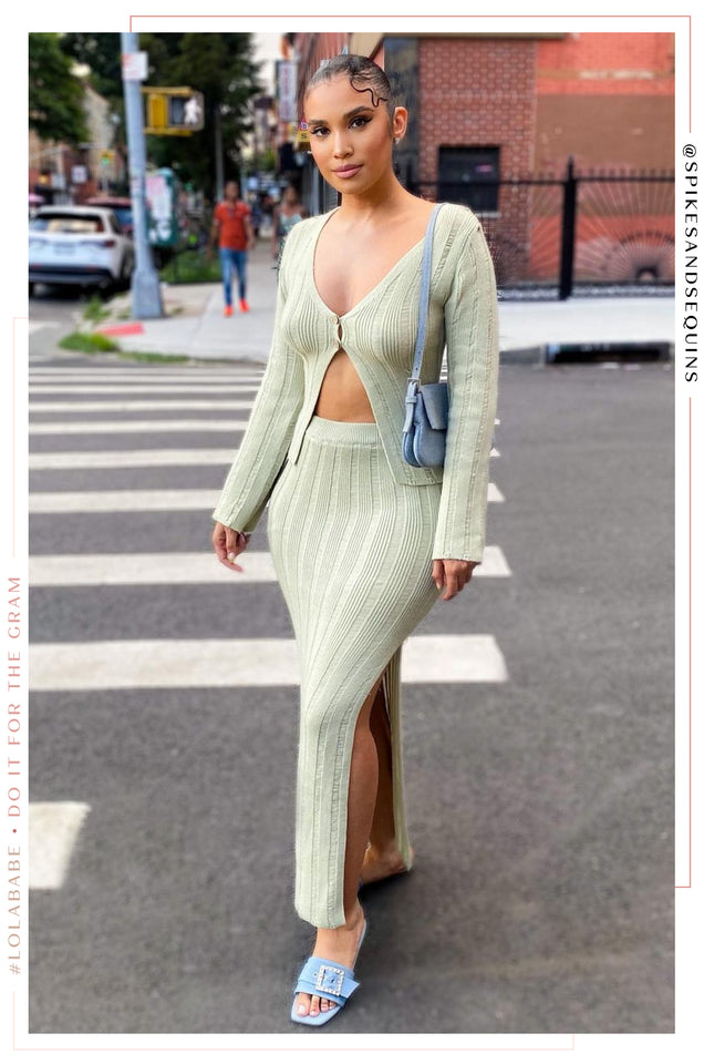 Load image into Gallery viewer, Evelia High Waist Maxi Skirt - Green