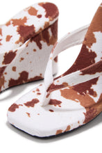 Load image into Gallery viewer, Sashelle Slip On Wedge Heels - Cow