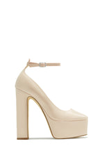 Load image into Gallery viewer, Annabelle Platform Block Heels - Ivory