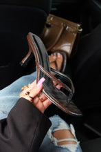 Load image into Gallery viewer, Deidra Mid Heel Mules - Brown