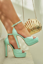 Load image into Gallery viewer, Delilah Platform High Heels - Teal