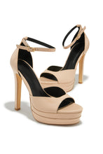 Load image into Gallery viewer, Delilah Platform High Heels - Nude