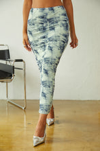 Load image into Gallery viewer, Denim Mesh Print High Waist Maxi Skirt