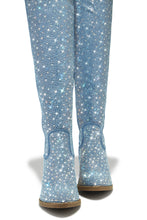 Load image into Gallery viewer, Nights In Nashville Embellished Cowgirl Boots - Denim