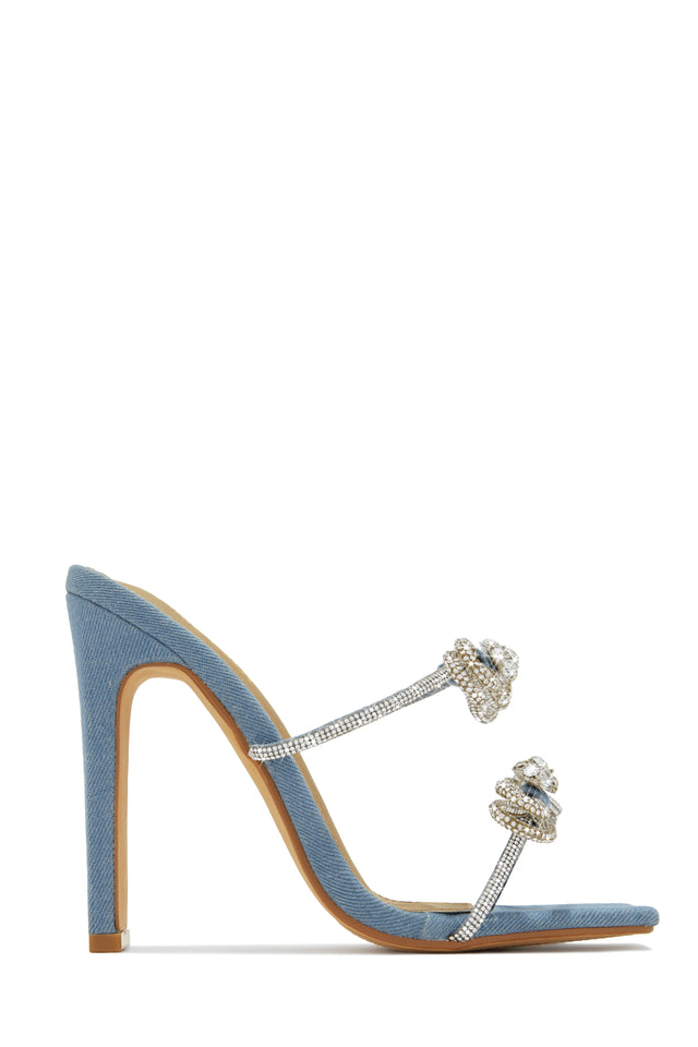 Load image into Gallery viewer, Life Is A Party Embellished High Heel Mules - Red