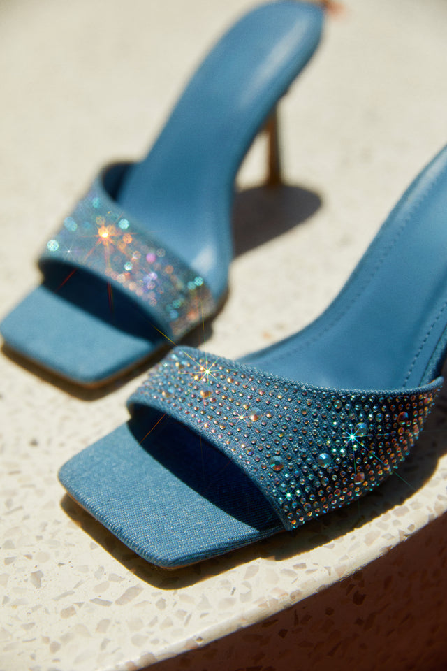 Load image into Gallery viewer, Denim Mules