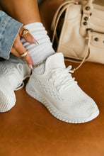 Load image into Gallery viewer, Determined Lace Up Sneakers - White