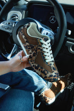 Load image into Gallery viewer, Downtown Stroll Lace Up Sneakers - Leopard