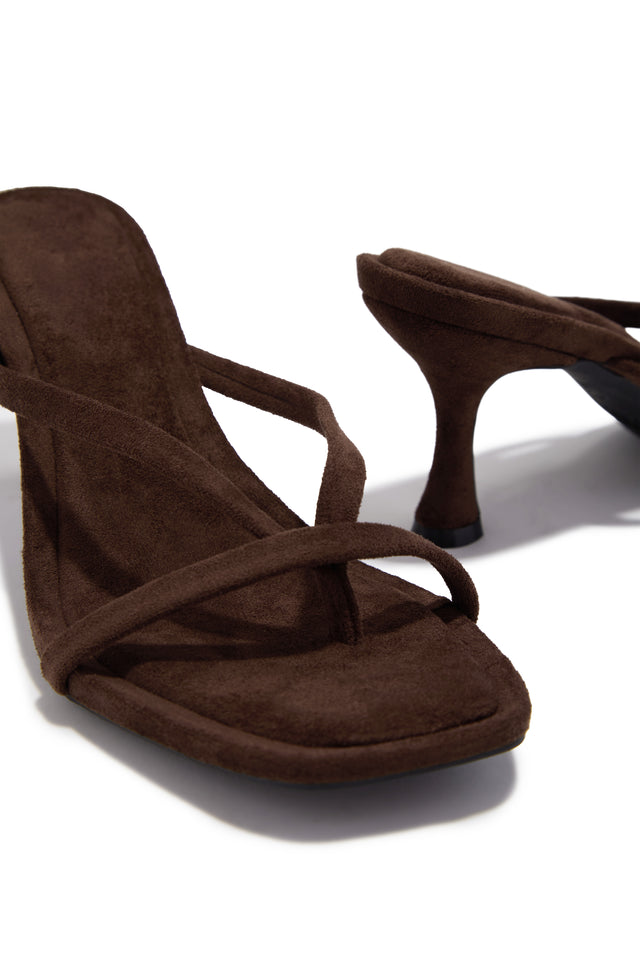 Load image into Gallery viewer, Elena Mid Heel Mules - Brown Suede